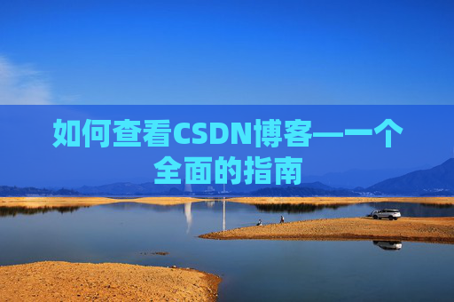 如何查看CSDN博客—一个全面的指南